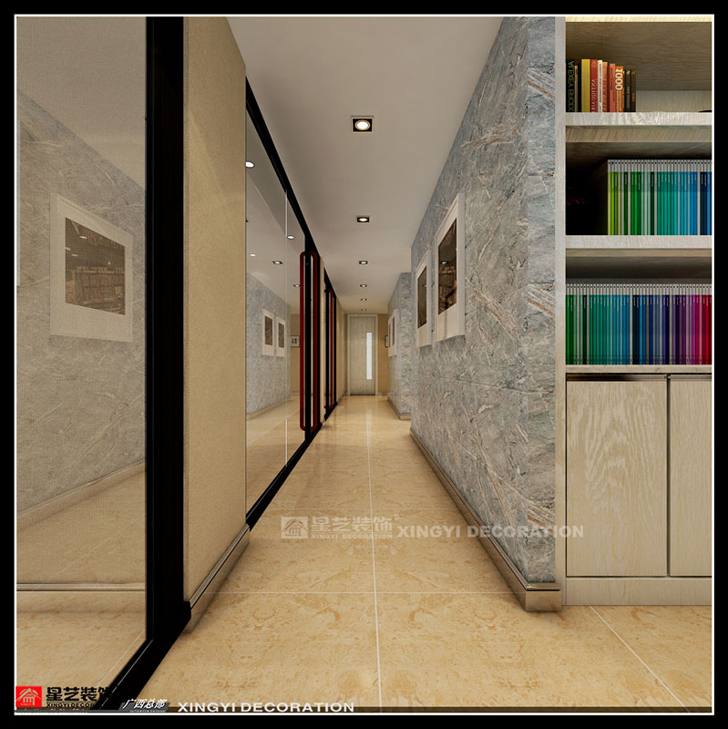 華西商貿(mào)城辦公樓裝修過(guò)道設(shè)計(jì)效果第一張