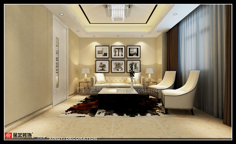 華西商貿(mào)城辦公樓裝修總辦接待區(qū)設(shè)計(jì)效果