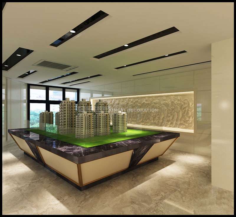 盛鑫石材辦公室裝修沙盤(pán)圖