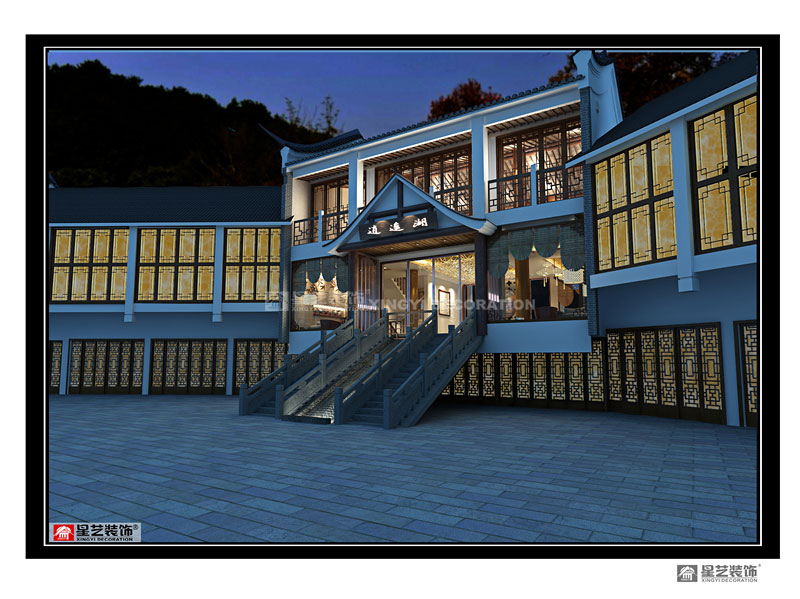 逍遙湖門(mén)頭夜晚效果