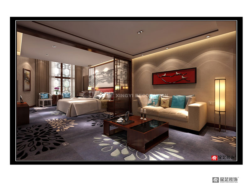 逍遙湖精品酒店大客房裝修設(shè)計(jì)效果