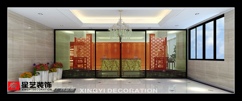廣西多得樂(lè)辦公室前廳裝修設(shè)計(jì)效果