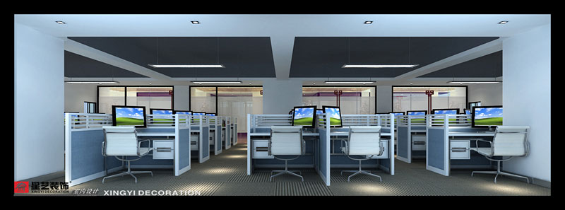 廣西多得樂(lè)辦公室之市場(chǎng)部整體設(shè)計(jì)效果圖片