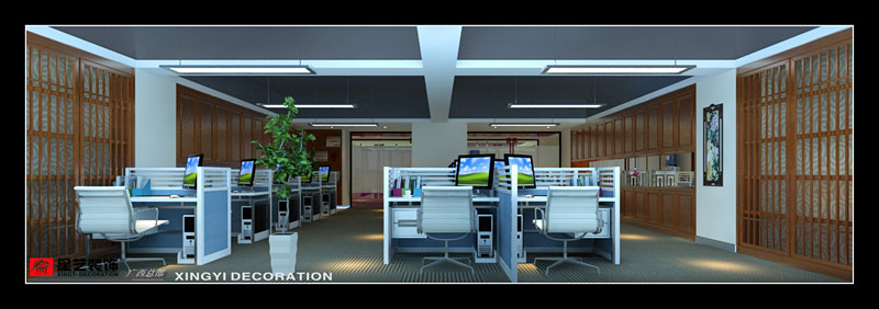 廣西多得樂(lè)辦公室裝修之綜合部整體設(shè)計(jì)效果