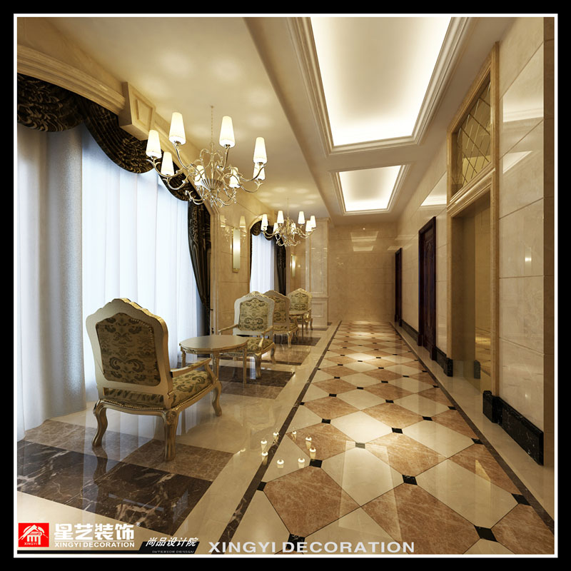 金域酒店第三層過道裝修設(shè)計(jì)效果