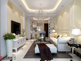 瀚林新城90平現(xiàn)代簡約客廳設(shè)計效果