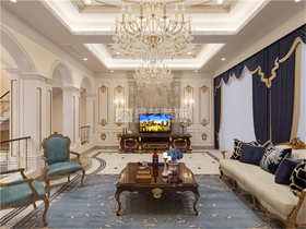 香語(yǔ)郡別墅350平裝修案例