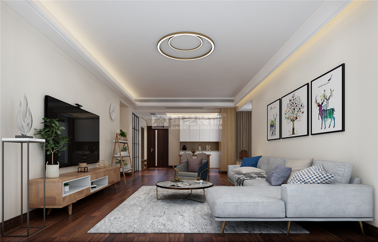 國(guó)賓壹號(hào)134平裝修案例