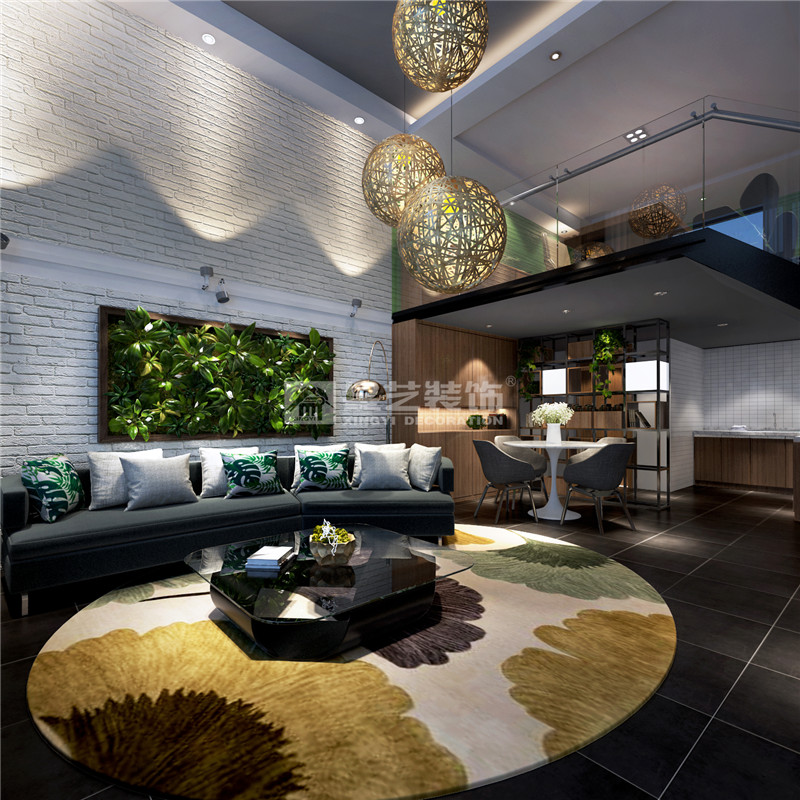 綠地匯成國(guó)際110平裝修案例