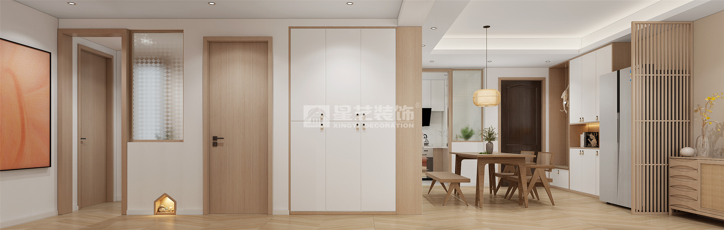 保利領(lǐng)秀前城翎峯臺(tái)90平裝修案例