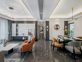 武鳴碧華園140平客廳完工實景