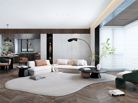 建發(fā)央璽143平裝修案例